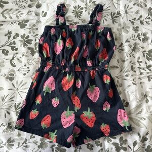 GUC Old Navy Strawberry Print Romper